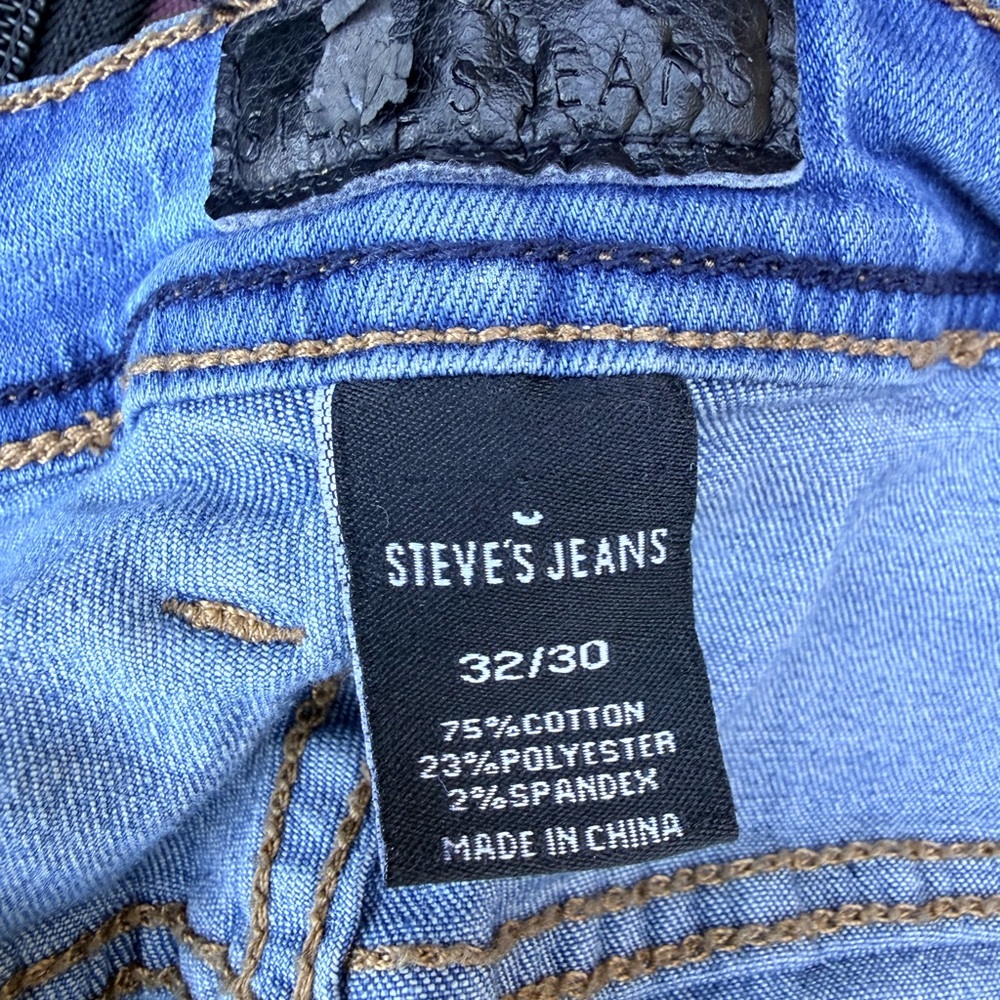 Steve’s Jeans Light Wash Slim Fit Denim Jeans Size 32x30 Stretch Casual - Picture 11 of 11